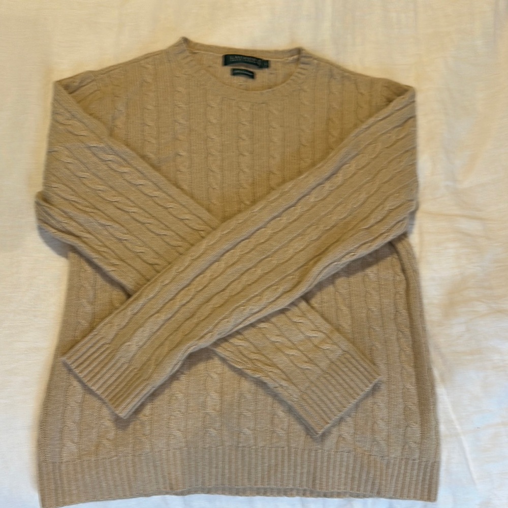 Women’s Beige Cashmere Cable Knit Sweater Lauren Ralph Lauren